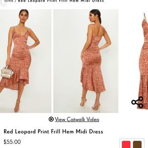 COPY - Red leopard print dress